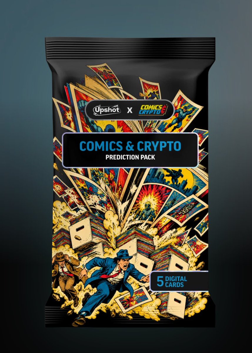 ComicsandCrypto's tweet photo. 🚨UPSHOT GIVEAWAY!🚨

We’re teaming up with @upshot_cards to give away 3 @ComicsandCrypto Prediction Packs! 

Each pack contains five digital Cards that can earn you real cash prizes based on collectible auctions, box office results, OMI token price (and more) featured on the cards!💰

To enter:

✅ Follow @upshot_cards 
✅ Follow @ComicsandCrypto 
✅ Like and repost

*Tag 2 friends in the comments for bonus entry! 

Good luck! 🍀