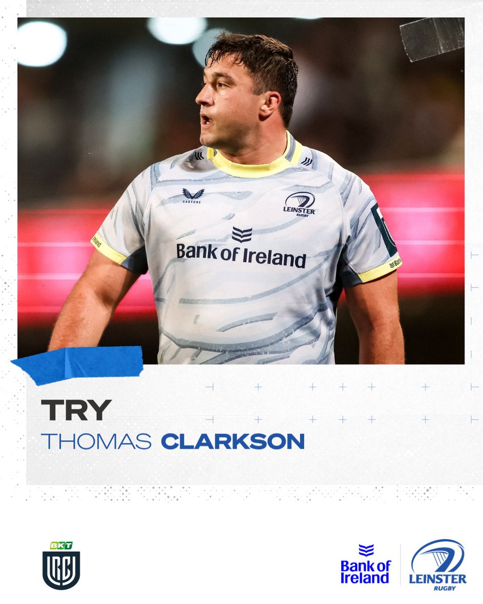 leinsterrugby's tweet photo. ⏱️ | 49'

TRY! Thomas Clarkson muscles his way over the line! Gabriel's conversion hits the post.

⚫⚫ 14-12 🩶💛

#SHAvLEI https://t.co/DJ0NEFKQdg