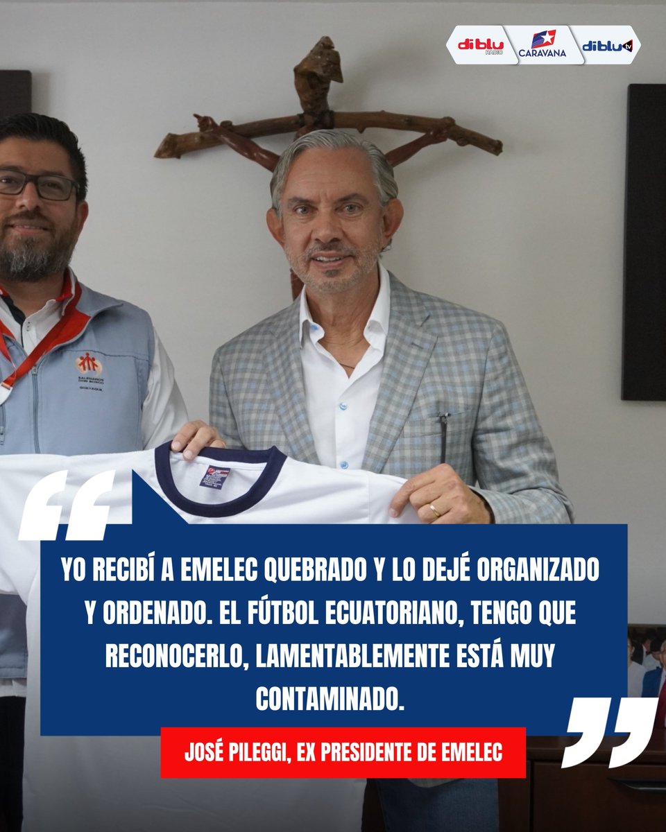 Caravana750's tweet photo. ¡PILEGGI REAPARECE EN ESCENA! 💡⚡️

El empresario José Pileggi compareció en el podcast 'Hablando Claro’ del colegio San José La Salle y dejó algunas impresiones sobre Emelec y el estado del fútbol ecuatoriano años después de su gestión. https://t.co/NnFpUi2sF7