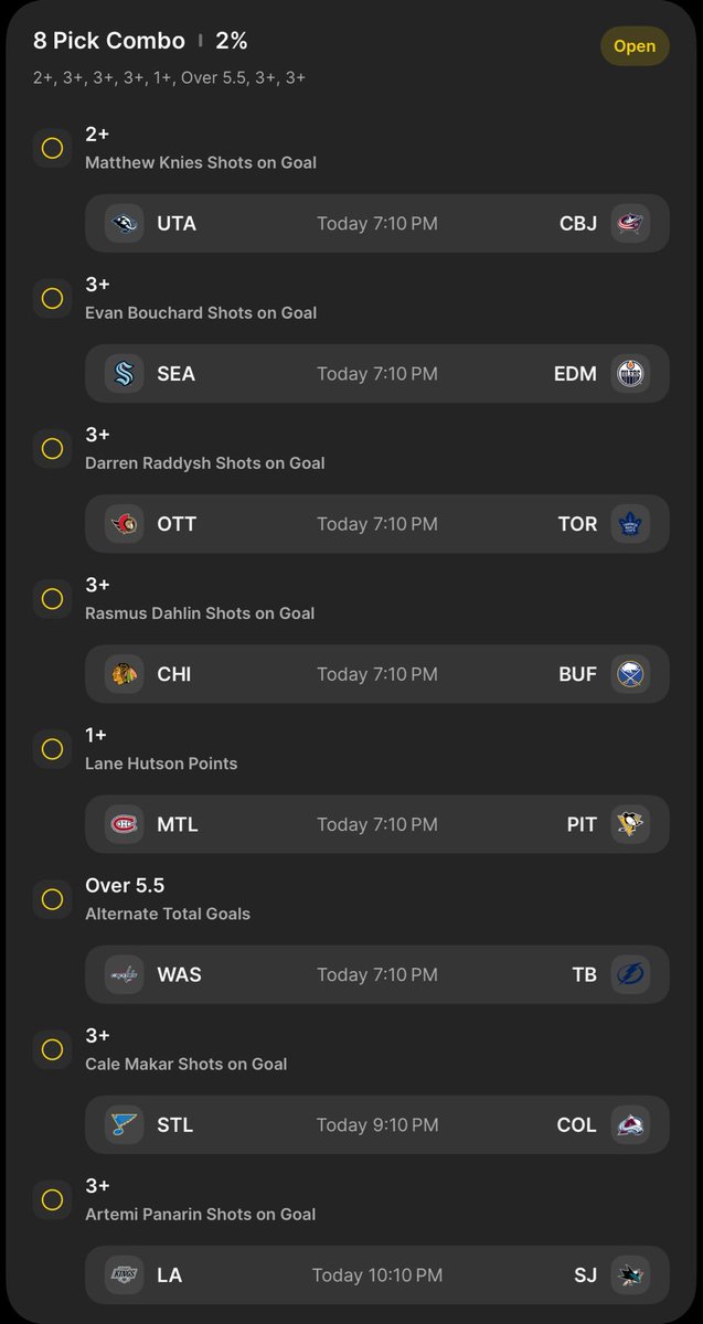 Halfmanbets's tweet photo. NHL PLAYS 10/3🏒🏒

MEGGAA! https://t.co/0Y8pWQXWBm