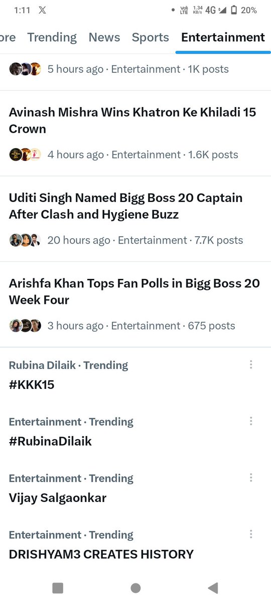 RubinaRock's tweet photo. Today my trending section is rubina 

#RubinaDilaik #RubiHolics #KKK15 https://t.co/YkwbXOYCoN