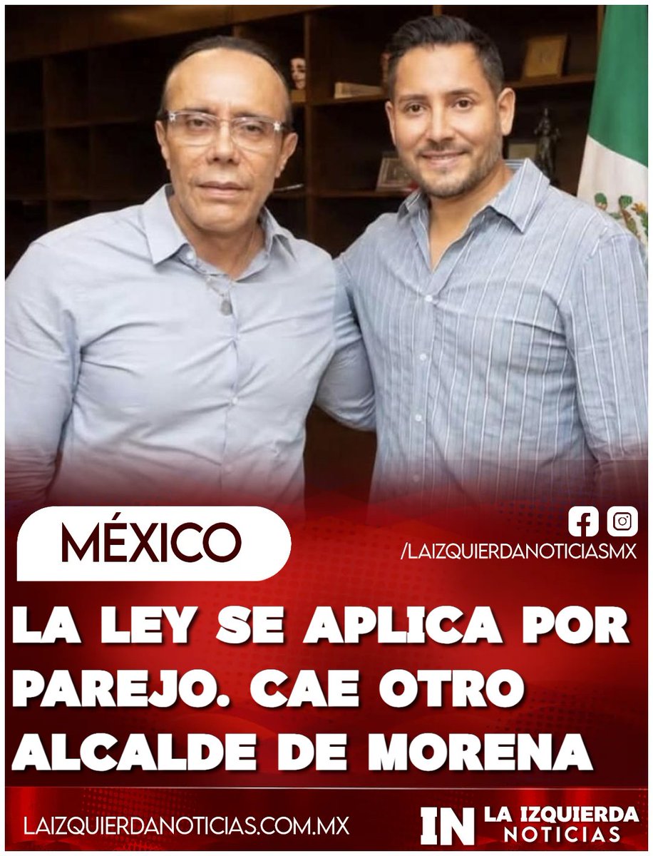 IzqNoticiasMx's tweet photo. NADA DE PERSECUCIÓN. La captura del alcalde morenista de Suchiapa y su antecesor por apoyar evasión de reo en “Operativo Enjambre” desmiente persecución política. ¡Habrá más detenciones que sacudirán el sistema! 
"" https://t.co/FqzvhLac91