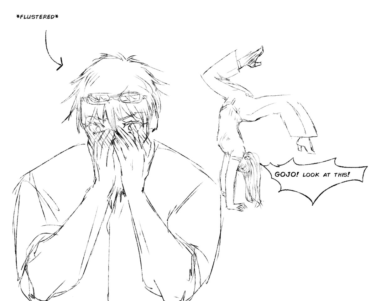 plumepng's tweet photo. Drunk Utahime being so proud of her while Gojo is realizing he was caught off guard : https://t.co/BT5gOYYnaA