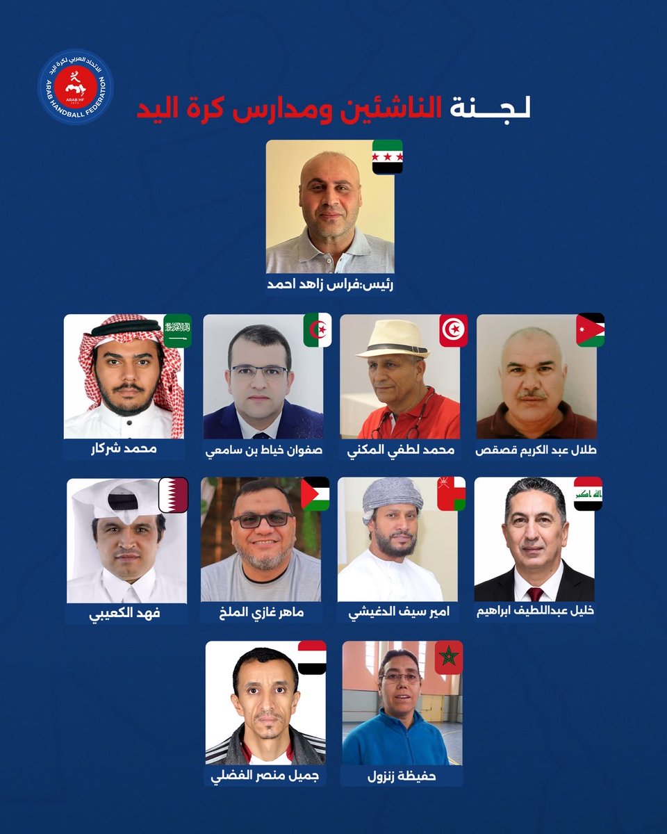 ArabHandball's tweet photo. نحو مرحلة جديدة من التطوير والتميز في كرة اليد العربية 🤾🏻. 

تعرّف على تشكيل لجنة " الناشئين ومدارس كرة اليد " في الاتحاد العربي لكرة اليد : https://t.co/dhEj15wF8S