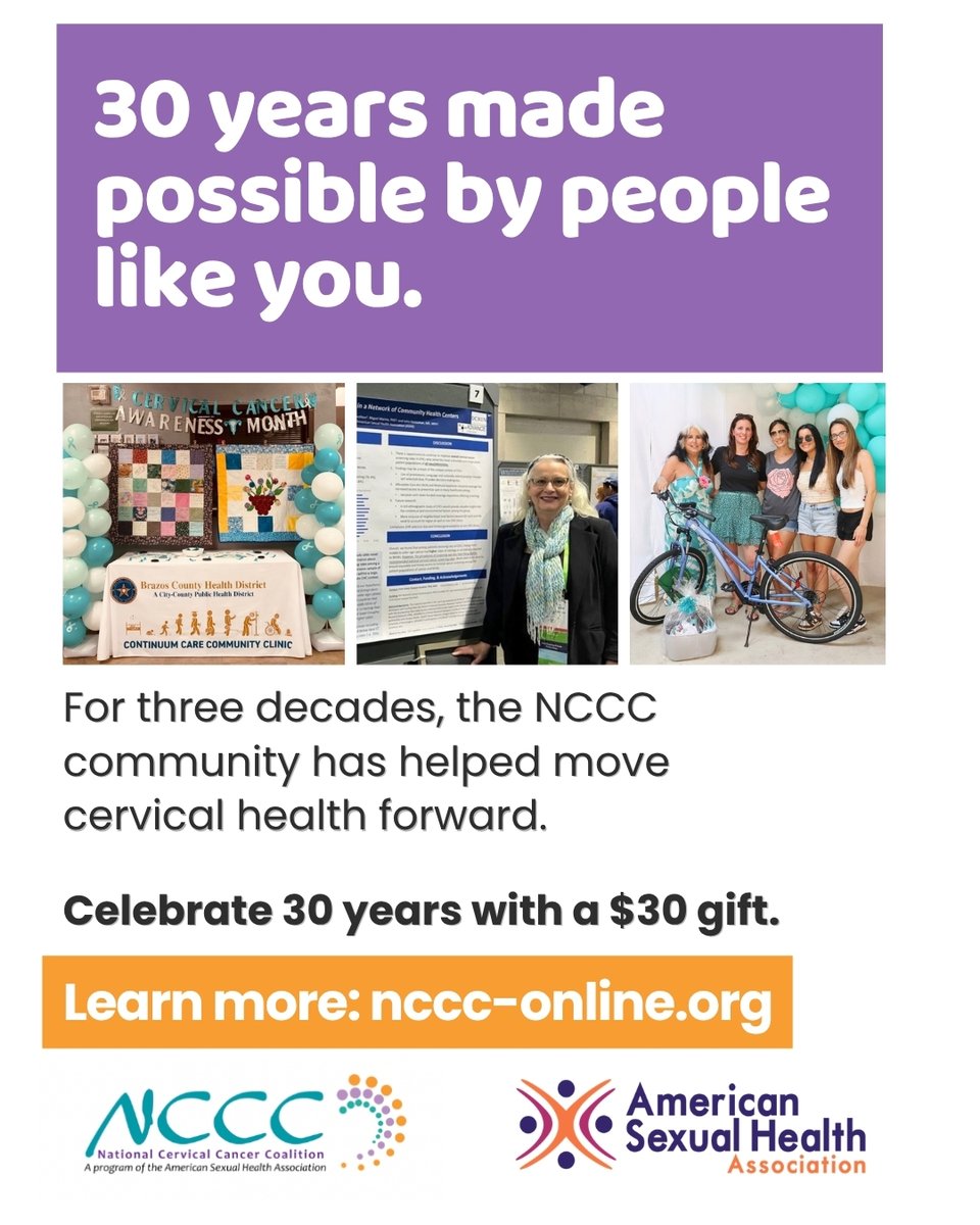 InfoASHA's tweet photo. @StopHPVCancer is a program of ASHA. 30 years strong — and we’re not done yet. $30 can help us educate and spread awareness for the next 30 years. 💌 Give today: https://t.co/5GUXY3DAzl
#30For30Years #CervicalCancerAdvocacy #DonateForChange #HealthEquity https://t.co/jEgeOeu57l