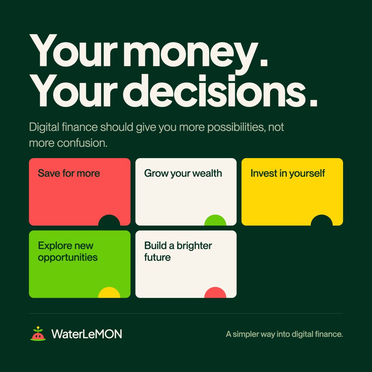 WaterLe_MON's tweet photo. What matters most when it comes to your money?

Maybe it doesn’t have to be just one. 🍉🍋 https://t.co/9NecKHjZA1
