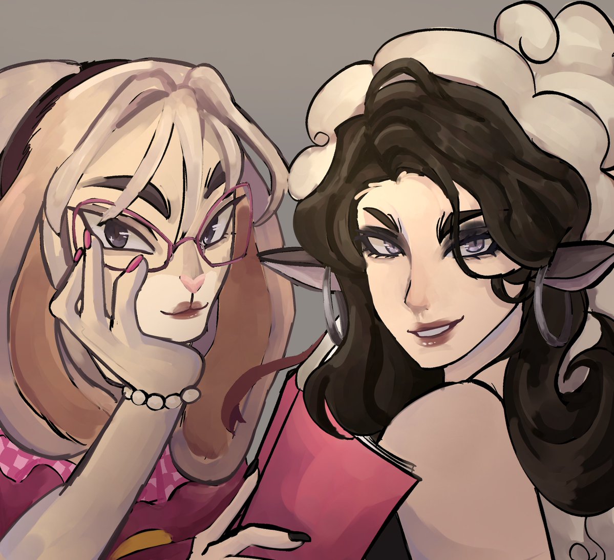 _AlesVM_'s tweet photo. Las divas🐇🐑⭐️🎀

Queria intentar un nuevo peinado en beere asique como escusa digamos que estan en pijamada

Nunca habia dibujado a gigi pero al chile me gustó Jaksksk

#Dedsafío4 #dedsafíofanart https://t.co/ua8spByB1V