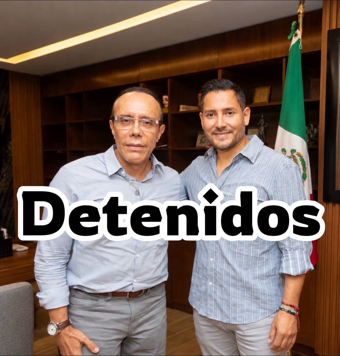 gralaguilar's tweet photo. 🚨⚠️Minutos antes de las 6:00am, la fiscalía de Chiapas detuvo al presidente municipal de Suchiapa Jorge Lorenzo Lara Cordero y a su esposo el ex presidente municipal de ese municipio Alexis Nucamendi Gómez .
Su detención ocurre luego de la detención del director de la policía municipal de ese municipio señalado de haber ayudado al capó de un cartel a huir durante un operativo Inter institucional.
¡Par de gansos!