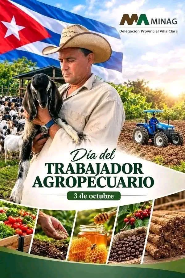 BelkysRamrezSn2's tweet photo. Hoy celebramos el Día del Trabajador Agropecuario en Cuba, fecha que honra a campesinos, ganaderos y técnicos, pilares de nuestra soberanía alimentaria y guardianes de la tierra, quienes, con esfuerzo y amor garantizan el alimento y el futuro de nuestra nación. https://t.co/iMqeIBo4dB