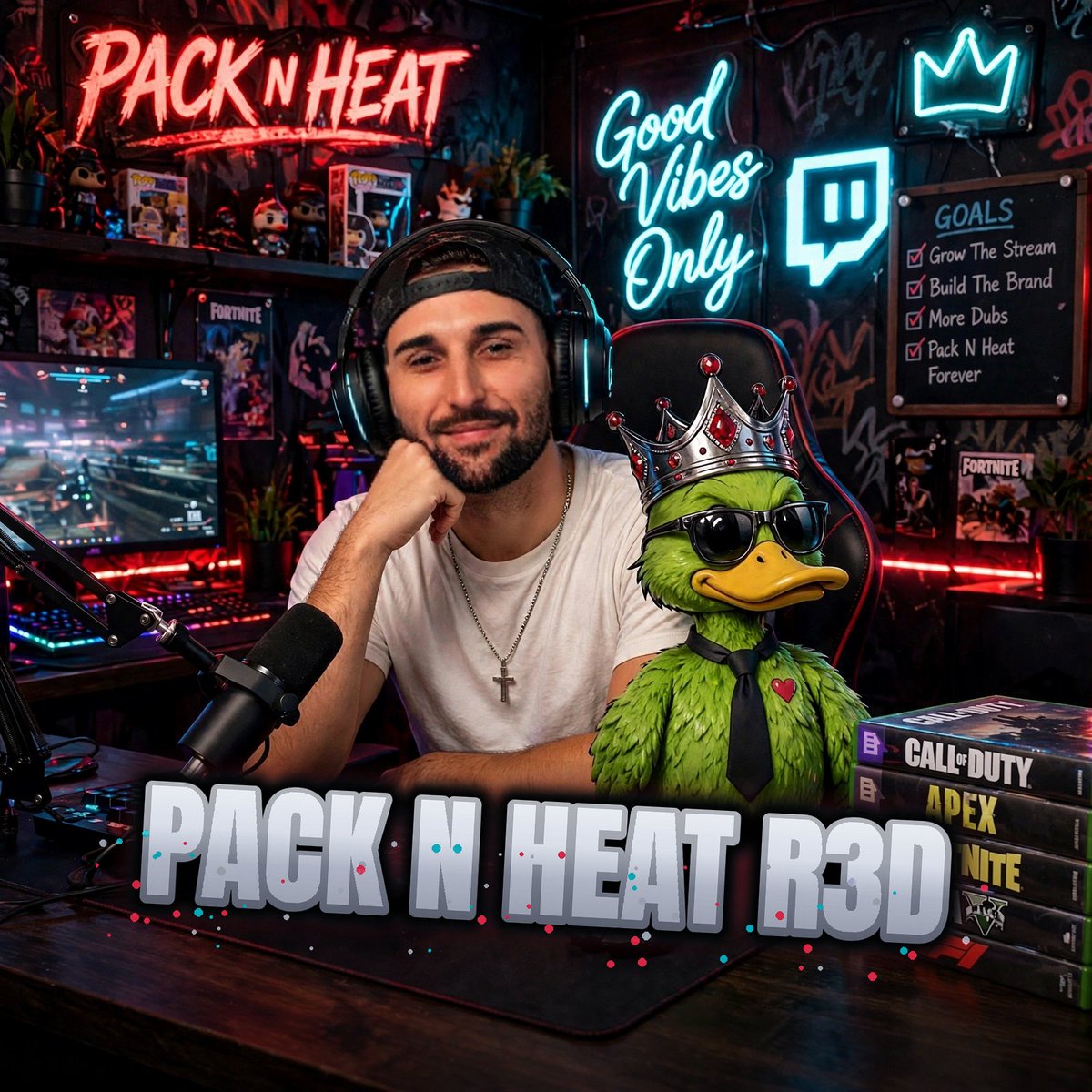Pack_N_Heat_Red's tweet photo. THE ROOM GOT THE TREATMENT 🔥👑 Neon lights, big goals, bigger dubs. Pack N Heat R3D — pull up 🦆 #PackNHeat #PNHRed #StreamerLife #GamingSetup #NeonVibes #Fortnite #GamerRoom #CallOfDuty #ApexLegends #GTAV #TwitchStreamer #GamingCommunity #Battlestation https://t.co/3KIlcMGKfd