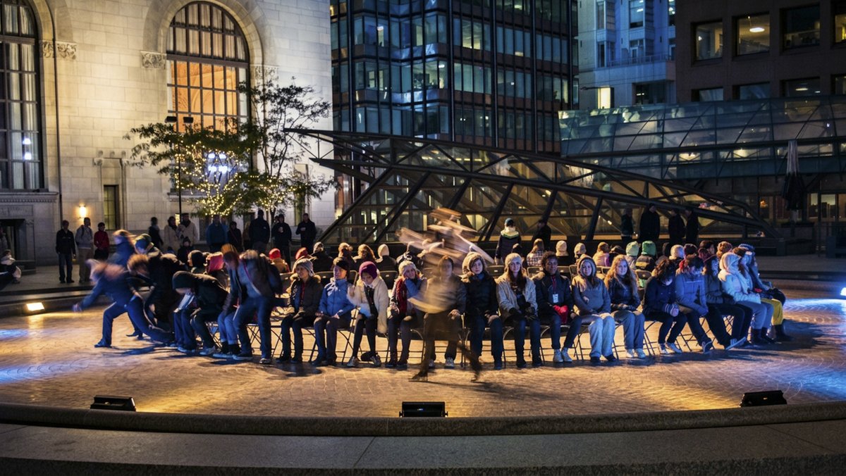 JohnTavaresJr's tweet photo. Throwback: October 3, 2010. The Endless Pace, featuring York University Dance and Theatre students, Nuit Blanche, Toronto, Ontario, Canada. #ModernDance #DanceStudents #TheaterStudents https://t.co/WL364TO93F