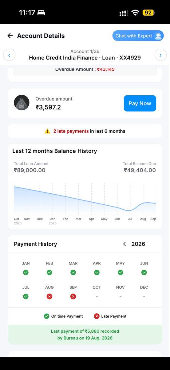 somilbhatnagar7's tweet photo. @HomeCredit_In Now my score is dropped by 212 points  evenafter payig on Emis On time Even I closed my account before time period  @FinMinIndia @RBI Please Take Action against homecredit https://t.co/5CgB2JBXnX
