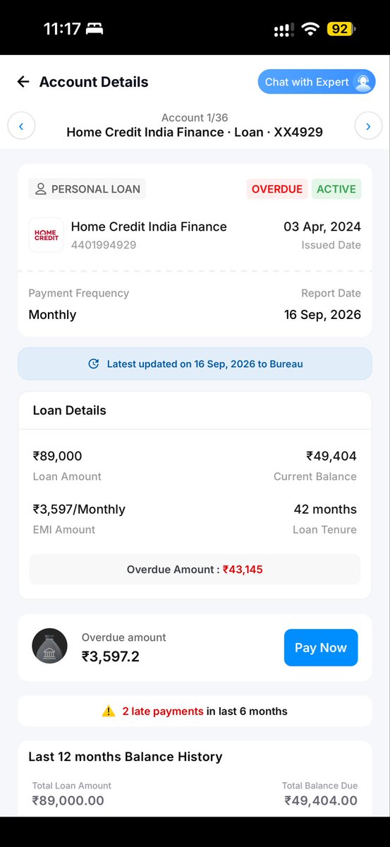 somilbhatnagar7's tweet photo. @HomeCredit_In Now my score is dropped by 212 points  evenafter payig on Emis On time Even I closed my account before time period  @FinMinIndia @RBI Please Take Action against homecredit https://t.co/5CgB2JBXnX