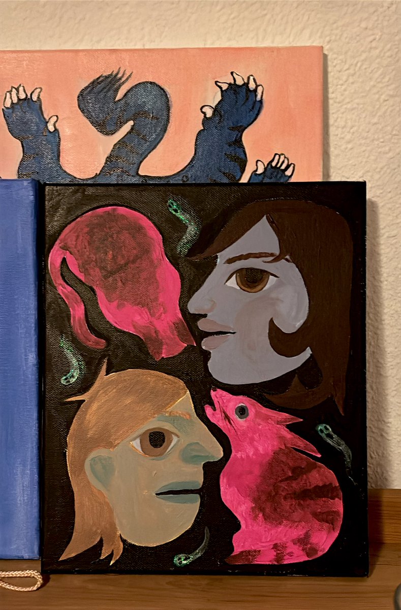 vvvainilla's tweet photo. I was practicing guitar and was utter shit so I started painting to gain my confidence back. Thought I’d do a spooky little painting. 👻 https://t.co/LWowFYVeJb