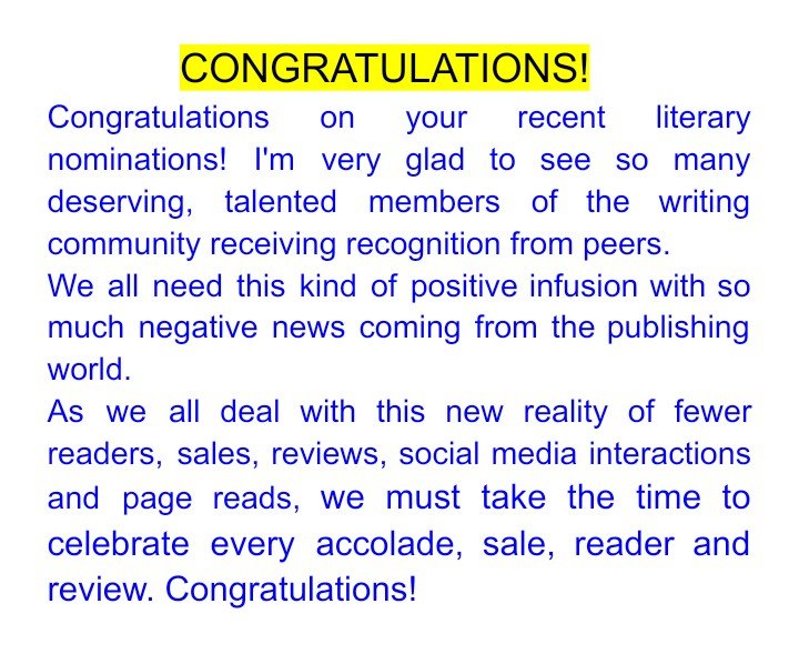 RodMannix's tweet photo. Congratulations on your recent literary nominations! Very glad to see so many deserving, talented members of the writing community receiving recognition.
@KingRobertJ @Koss51209969
@sreelekha001 @sarpsozdinler
@Annalou8 @VWC_Writes
@KSilverHajo @AFB16 https://t.co/biJV3EdJRq