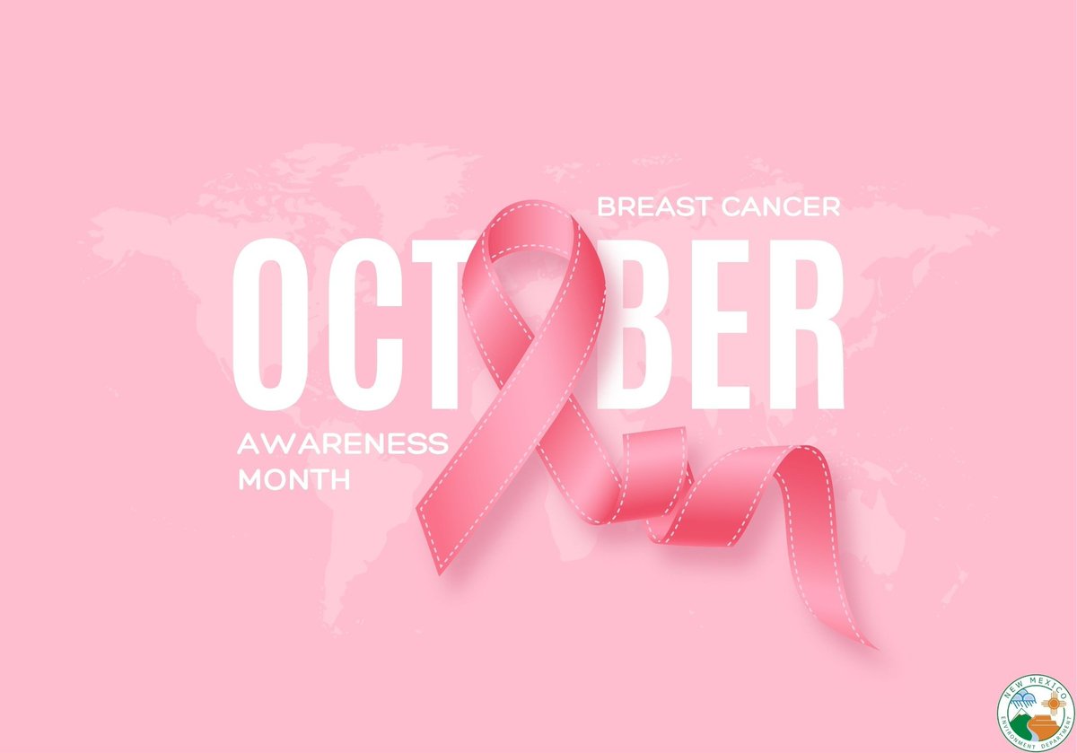 NMEnvDep's tweet photo. 🎀 October is Breast Cancer Awareness Month. Take time to learn about breast cancer, regular screenings &amp; early detection. 💗 Early detection can make a difference. Learn more: https://t.co/JbBJ00Iq56 #BreastCancerAwareness #EarlyDetection #PinkOctober @NBCF https://t.co/kqY2hepGoa