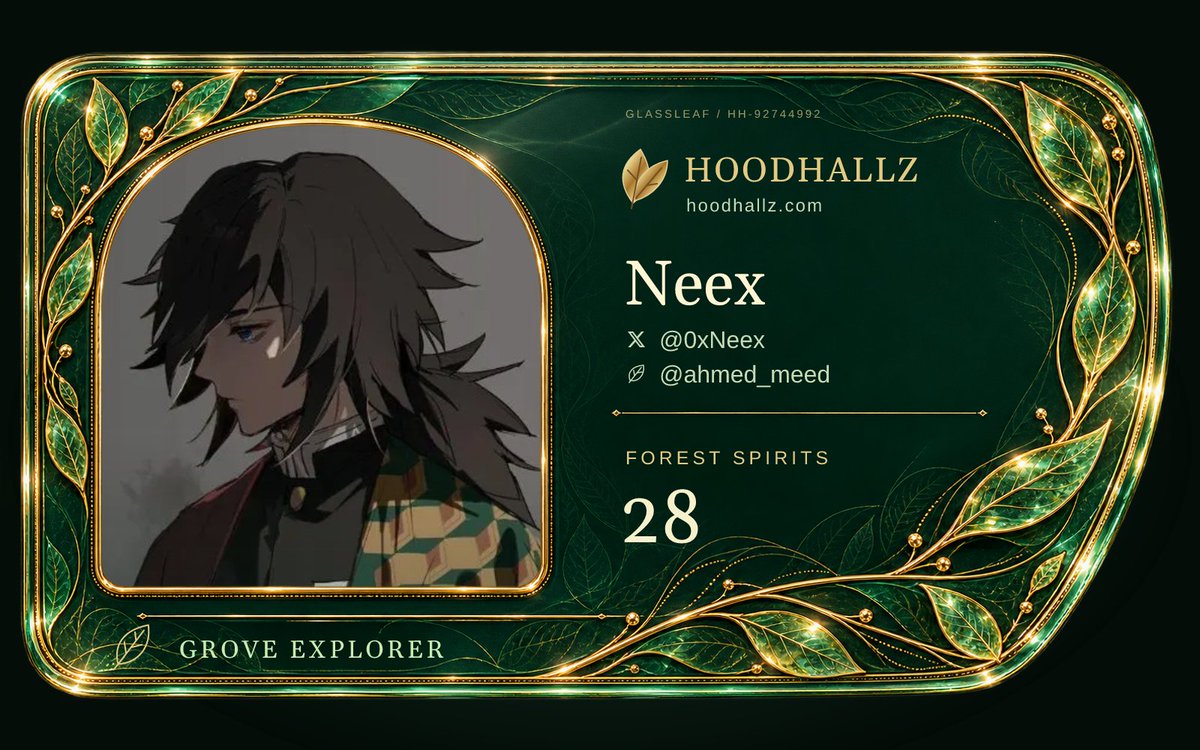 0xNeex's tweet photo. My first chapter in @hoodhallz has begun.

A living forest of stories, creativity and connection. Find me in The Grove

Come leave your mark:
https://t.co/RKDMdR2xNV https://t.co/aziaNISW5l