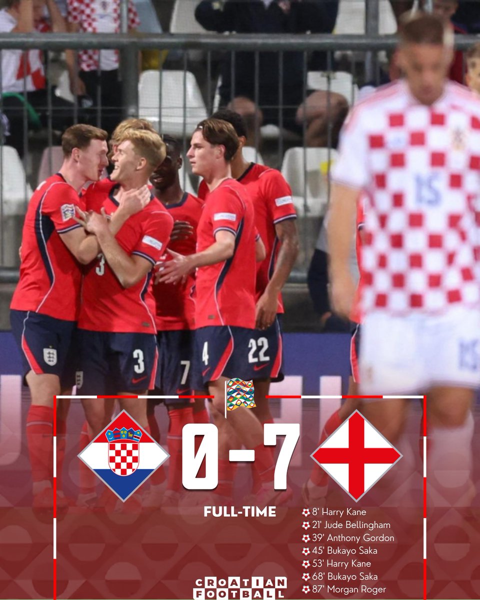 CroatiaFooty's tweet photo. 🇭🇷🏴󠁧󠁢󠁥󠁮󠁧󠁿 Full-time.

Croatia's heaviest-ever defeat. https://t.co/SI31NpE0zm