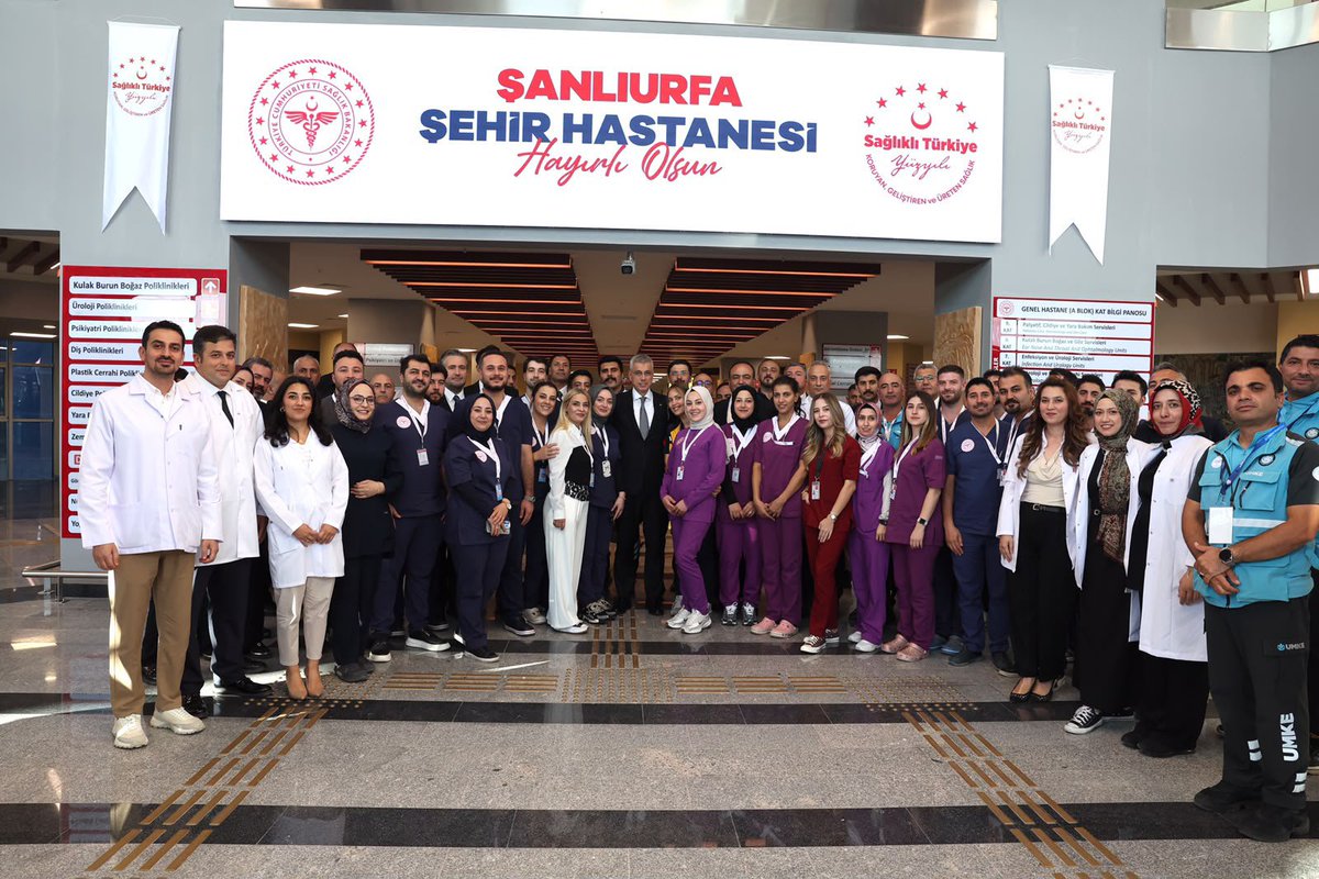 sanliurfaism's tweet photo. Cumhurbaşkanımız Sayın Recep Tayyip Erdoğan’ın teşrifleri ve Sağlık Bakanımız Sayın Prof. Dr. Kemal Memişoğlu’nun katılımlarıyla gerçekleştirilen Şanlıurfa Şehir Hastanesi Açılış Programı, şehrimiz için tarihi bir güne vesile oldu.

@RTErdogan 
@saglikbakanligi 
@ErhanBerkDR https://t.co/tVcKJh1Iz4