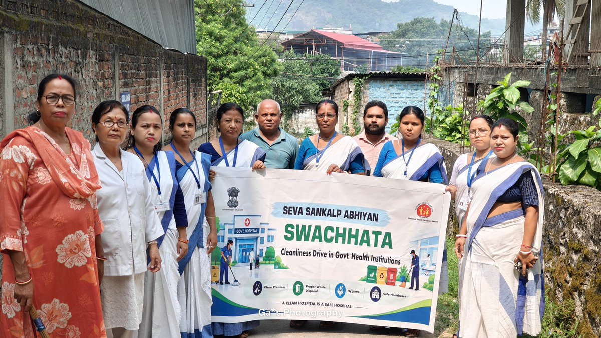MetroNhm's tweet photo. Glimpses of Cleanliness drive carried out in different Health Institutions in Kamrup Metro. 
#SwachhataAbhiyan https://t.co/K75J5KZPZP