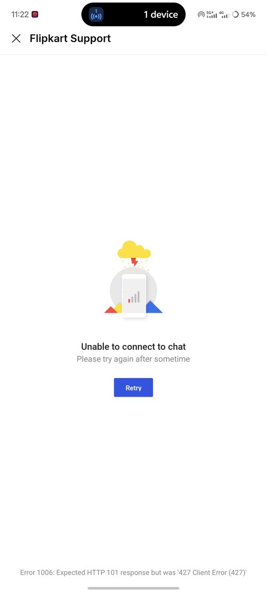 Akhil6009's tweet photo. @flipkartsupport @Flipkart @flipkartsupport How good your support is... I think flipkart app trying to connect me with an alien... 😂😂 https://t.co/1vdImIMcpQ