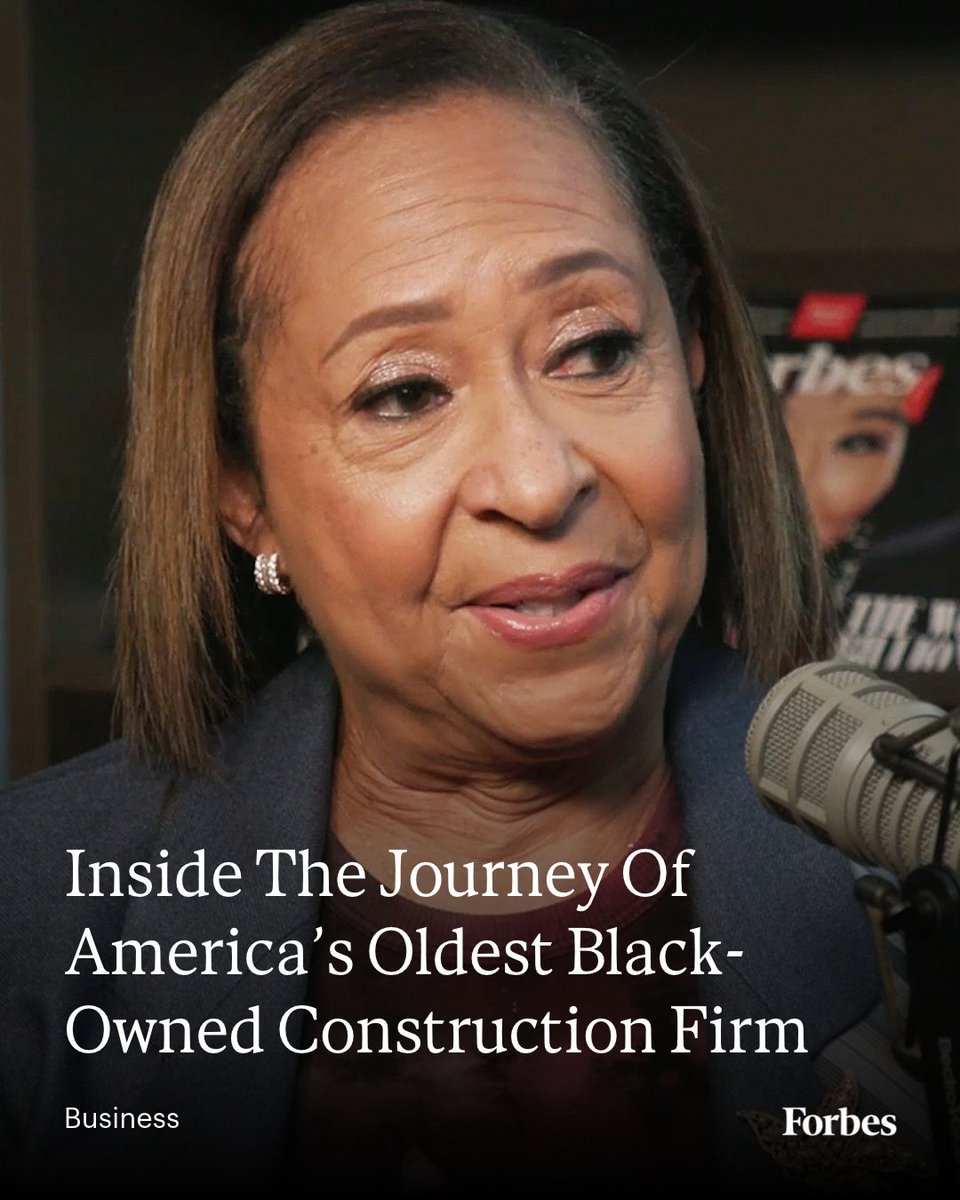 Forbes's tweet photo. Cheryl McKissack Daniel, Chair of the Board at McKissack, was featured on the ForbesBLK 25: Top Businesses To Watch list and joined The Enterprise Zone to talk about her company, which is over 100 years old.
Read more: https://t.co/LXwL9JfhzW https://t.co/4BMpqejx44