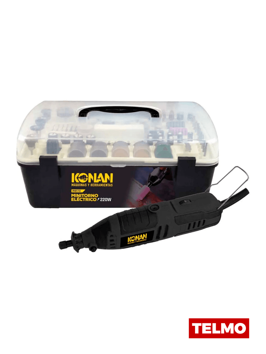 Telmotools's tweet photo. Minitorno 220W 12000-36000RPM Mandril 3,2mm + 218 Piezas KMT/02 - Konan

💵 $125.000 efectivo o transferencia
💳 o 6 cuotas sin interés de $22.267

✅ 220w 220v 50hz

🇦🇷 Enviamos a todo el país
🚛 Si estás en CABA o GBA podés pagar al recibir.

#Konan https://t.co/sI1RkJoR2d
