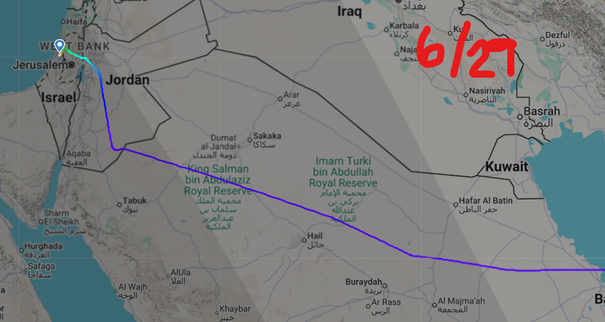 marinemom2025's tweet photo. After a conversation and tip from my friend @Deb4Empowerment about the mountain ridge along FlyDubai FZ1073’s route to Tel Aviv, I went back through the historical flight tracks for this specific route and aircraft dating to November 3, 2025.

What I found caught my attention.

For months, the flights generally followed a more conventional path across Saudi Arabia toward Israel. But beginning around late June or July, the routing appears to start changing.

By August 9–10, the track looks increasingly aligned with the edge of the mountain ridge. By August 20, that alignment becomes even more pronounced.

That raises a very simple question: who was issuing or approving these flight plans after June, and why did the routing change?

The mountain ridge matters because of what sits just beyond it.

An aircraft continuing north on the far side of that terrain could be only minutes from Muwaffaq Salti Air Base in Jordan, while the ridge could potentially affect line-of-sight visibility depending on altitude and position.

I’m not claiming the historical routes prove intent. They don’t.

But when a flight pattern that was relatively consistent for months begins changing and increasingly follows a specific geographic feature, it is worth asking why.

I’m going to post the historical tracks side by side so people can look at the progression themselves. You decide.