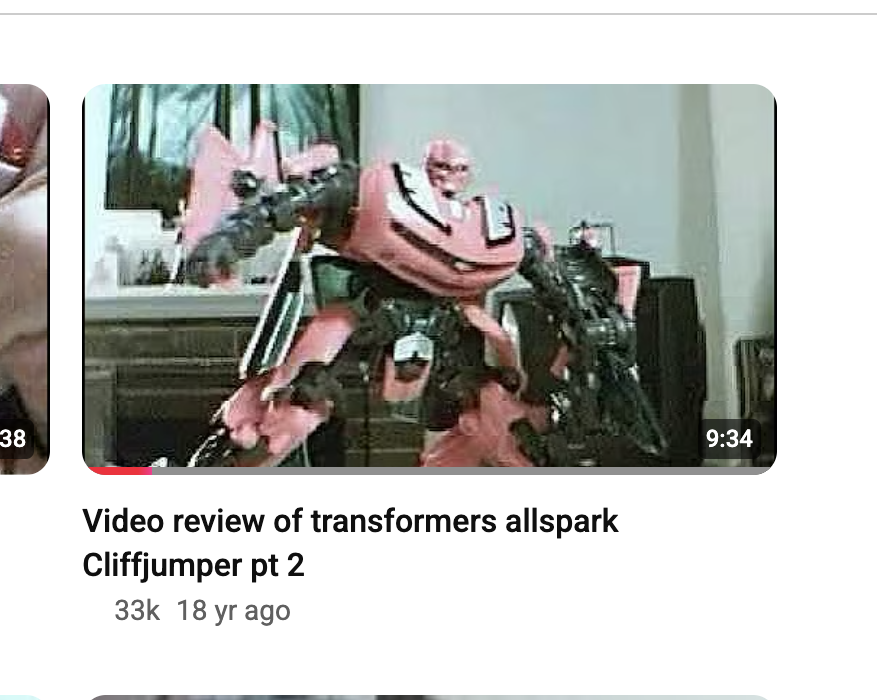 TF_Moments's tweet photo. speaking of Optibotimus, here's a bit of insane lore

Back in 2008, he posted his 2-part video on Movie Cliffjumper, and part 1 for some reason began with his wife/girlfriend flashing her titties at the camera.

the video has since long been pulled. Does anyone remember this? https://t.co/SavgtnuDL5