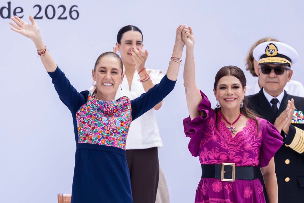 GacetaBusiness's tweet photo. La jefa de Gobierno, Clara Brugada, felicitó a la presidenta Claudia Sheinbaum por sus dos años de trabajo y resultados, y reconoció su liderazgo al frente del país.

Brugada destacó su convicción, cercanía y rumbo claro para conducir la transformación de México. https://t.co/VR3vYPRHwv