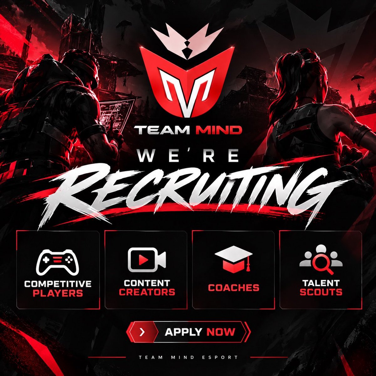 team_mind_x's tweet photo. 🚨 TEAM MIND IS RECRUITING

We are currently looking for new talent to join Team Mind:

🎮 Competitive Players
🎥 Content Creators
🧠 Coaches
🔎 Talent Scouts

If you’re interested in joining Team Mind and believe you can bring value to our organization, we’d love to hear from you.

📩 Interested? Contact @Mind_Noxy directly via DM.

#MindOnTop