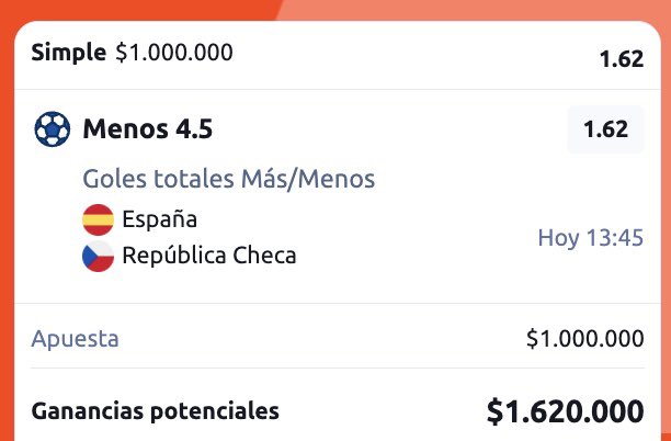 ApuestasInv's tweet photo. España va a ganar cómodo, pero no hace falta una final de 6 goles para eso. República Checa casi no mete goles y su defensa, por mala que sea, no va a regalar una goleada escandalosa. Esto se queda corto. ⚽🔒 https://t.co/WyFoPKyP3S
