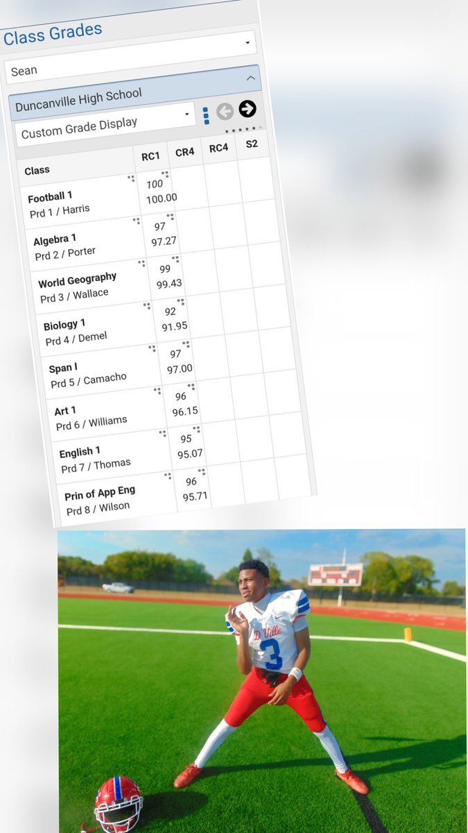 Seanmalone90507's tweet photo. #AHonorRoll #StudentAthlete #RecruitMe Class 2030 Db/Wr @Duncanville_FB @DaRealCoachG @KalonGervin https://t.co/uIcQc2wq68