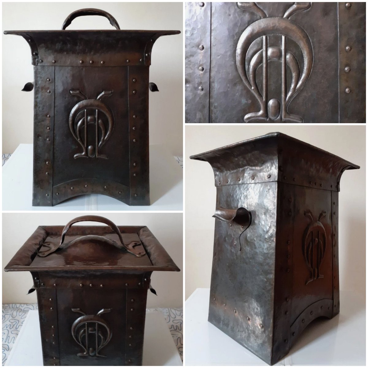 alvantiques's tweet photo. Admirer of English Arts and Crafts metalware? 

This is just one of my many reduced items ending tomorrow. 

You'll struggle to see a copper coal box as nice as this.

Look at that colour!! 😍

https://t.co/ufA8hWuieQ https://t.co/772yhHLPGG