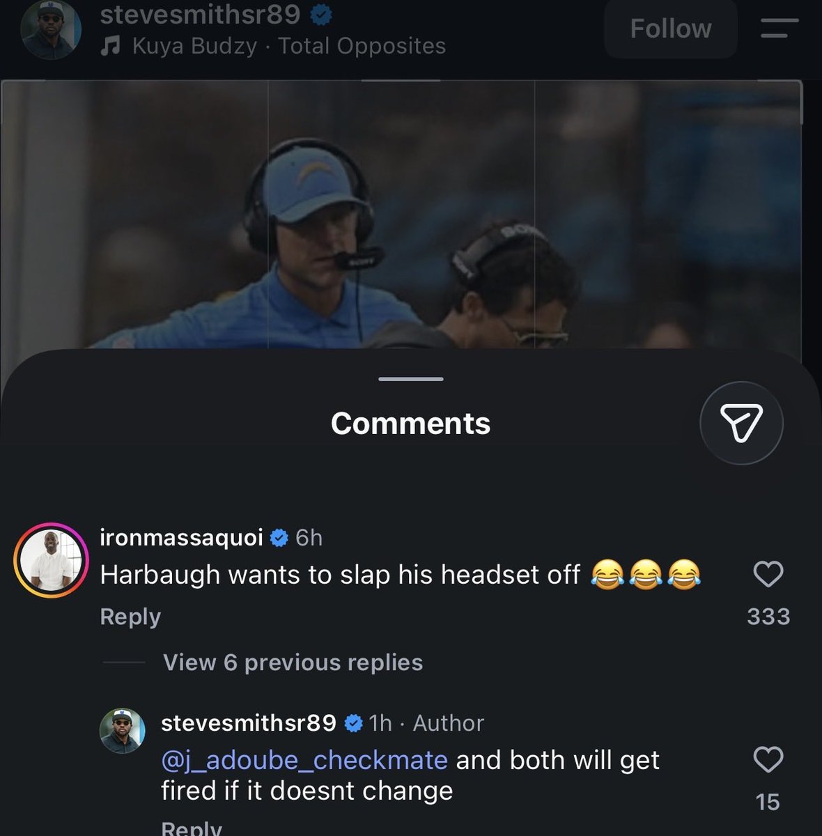 cenacharger's tweet photo. Steve Smith with some harsh words for Mike McDaniel - Harbaugh pairing : https://t.co/r5ovDLQRWF