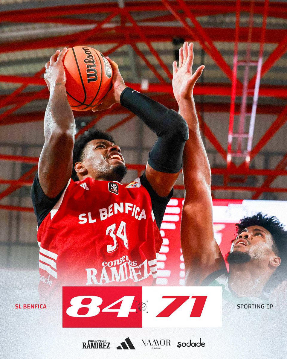 modalidadesslb's tweet photo. O Dérbi é 🔴⚪!

O #BasketBenfica começa a Liga Betclic a vencer o Sporting CP! https://t.co/PBLuzmkrDU
