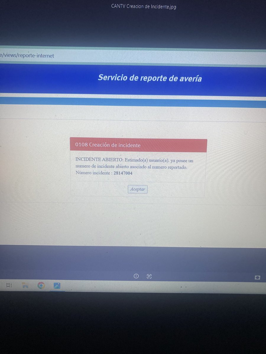 dbustamante1's tweet photo. Señores @salaprensaCantv
Por favor un poco de atencion a nuestra situación.
Avería en telefonía fija y ABA
Reportado hace tres semanas tanto con ustedes, como por la aplicación VenApp
Gracias https://t.co/IngNBTLJwI