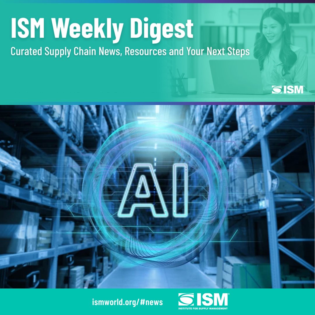 ism's tweet photo. #AI, workplace safety and supplier due diligence: ISM Weekly Digest looks at how better decisions still depend on asking the right questions — and having the information to answer them.

Subscribe ➡️ https://t.co/zVmQJpjJhb
@ISM’s Tariff Resource Center ➡️ https://t.co/hkSKom48Bu https://t.co/F3BtgKFr3B