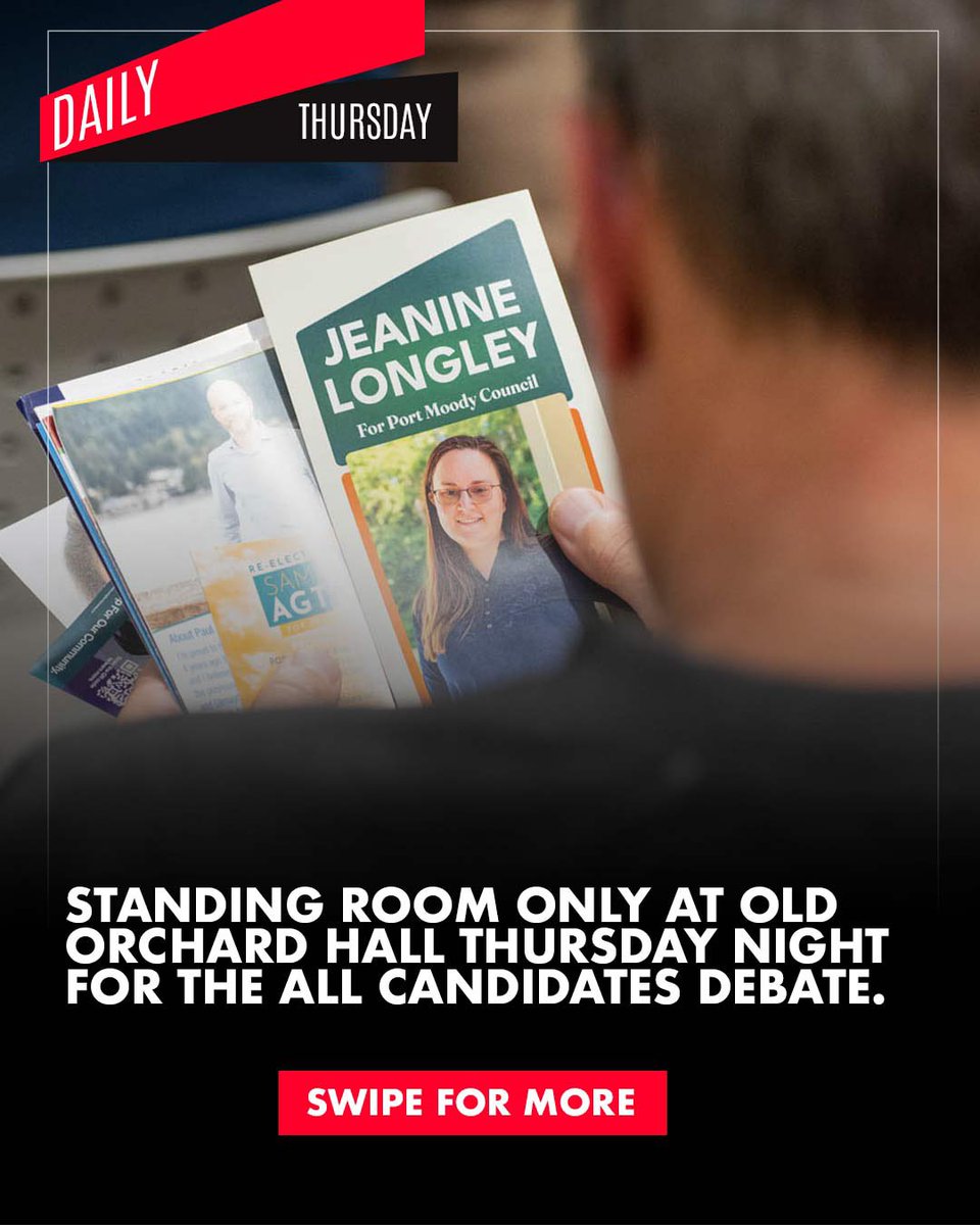 inletcurrent's tweet photo. Standing room only for the all candidates debate Thursday night in Port Moody. 

Who impressed and who fell short? 

#PoMoElection #localnews #politicsnews https://t.co/ZjhUJXFQCf