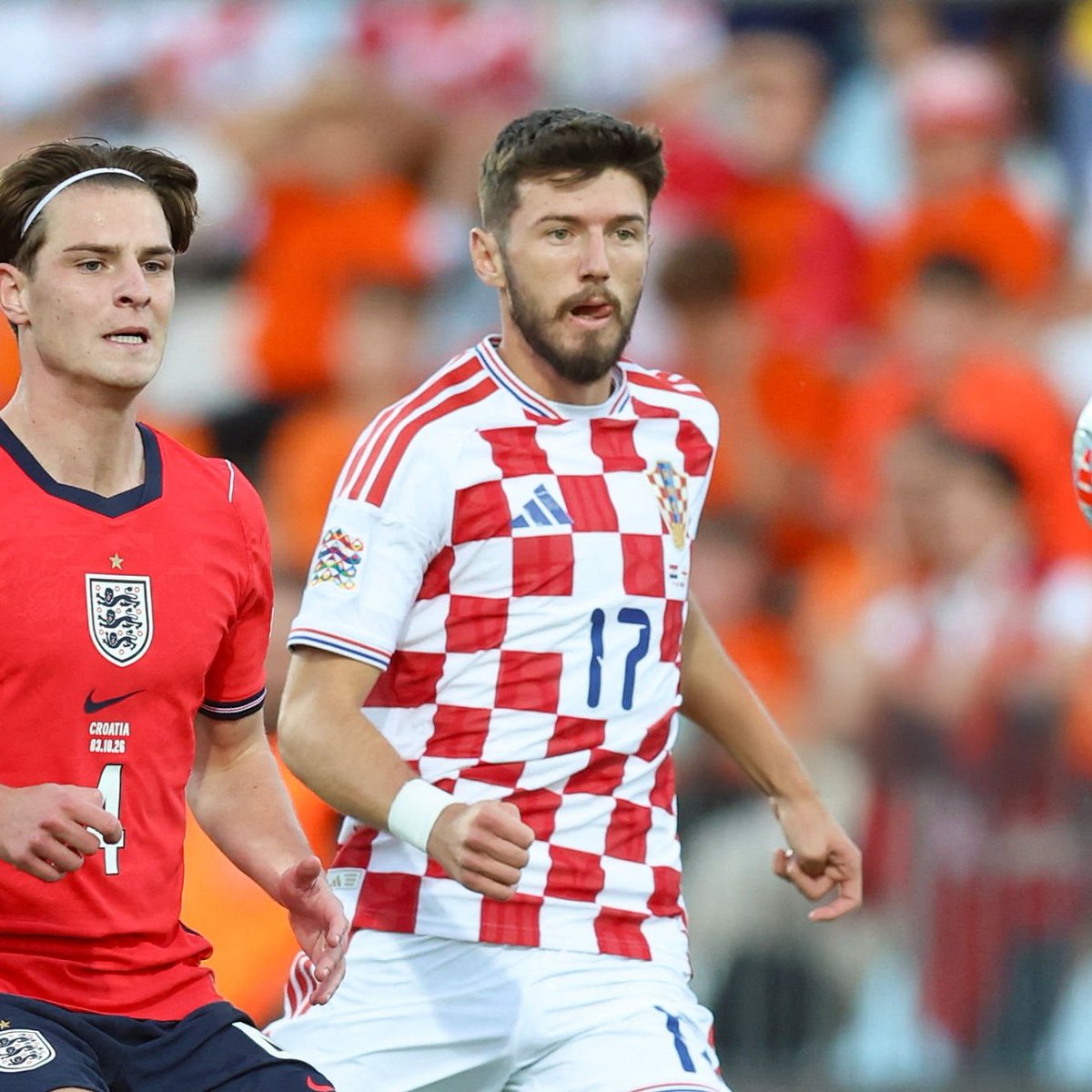 Inter_Xtra's tweet photo. Petar Sučić saw 45 minutes of action for Croatia in a 0-7 loss to England. 🇭🇷⚫️🔵 https://t.co/Lccx249Kms