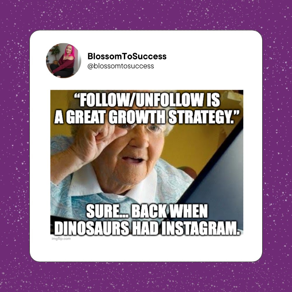 BlossomToSucces's tweet photo. Follow/unfollow as a strategy?
Sweetie, that fossil expired with flip phones. 🦖📵
✨ Connection > gimmicks.
✨ Conversations > vanity metrics.
✨ Relationships > random numbers.
You don’t need tricks, you need trust.
#SocialMediaTips #StopTheSpam #GrowWithStrategy https://t.co/19v6CWZMAm