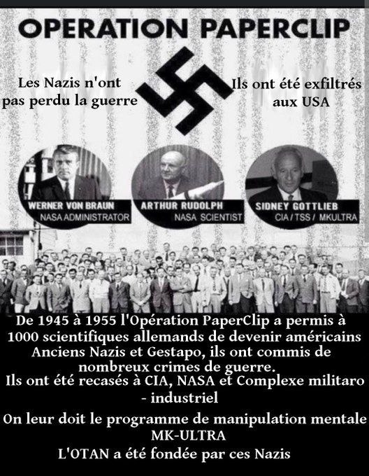 FranceRsistanc1's tweet photo. 🚨BOOM🚨Les criminels nazis de la seconde guerre mondiale n'ont jamais disparu : Ils ont été mutés à des postes importants tels que commandant de l'OTAN, directeur de la NASA, secretaire général de l'ONU, agent américain, etc...

Certains sont devenus fondateurs de l'Europe💥🪃🇪🇺 https://t.co/jqTRrqYl60