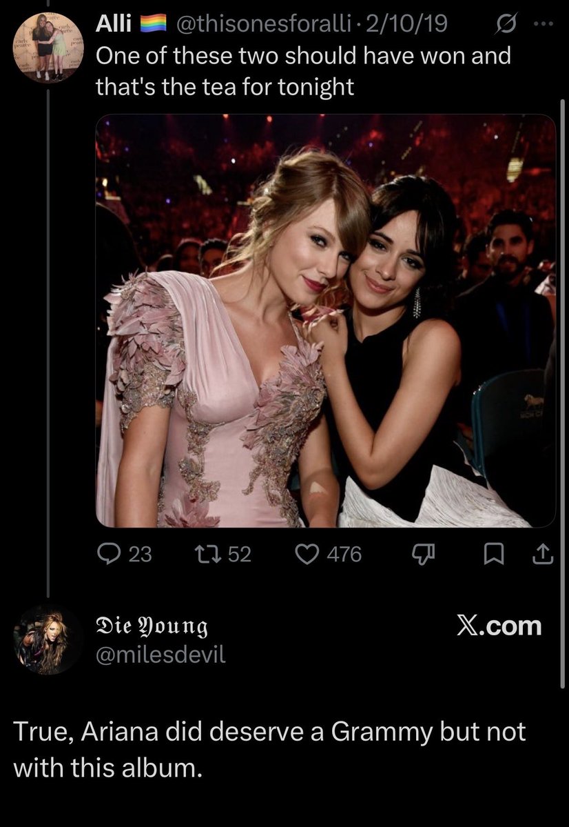 arisxsunshine's tweet photo. swifties were always bitter asf about ariana😭 imagine thinking shawn mendes, pink, taylor or camila cabello deserved over sweetener that consisted some of her best work ever including god is a woman, NTLTC, get well soon, etc https://t.co/jQBYFkcRe7