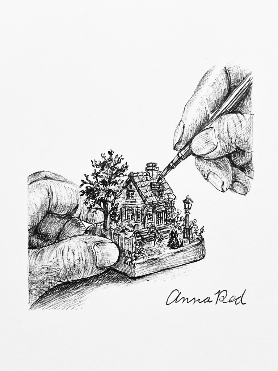 ANNAREDart's tweet photo. Day3:MINIATURE 
Every little world has a story.
Artist:@annaredart

@inktober
#drawing
#inktober2026DAY3
#inktober2026MINIATURE
#inktober2026
#インクトーバー2026 https://t.co/rfxFkN8MZA