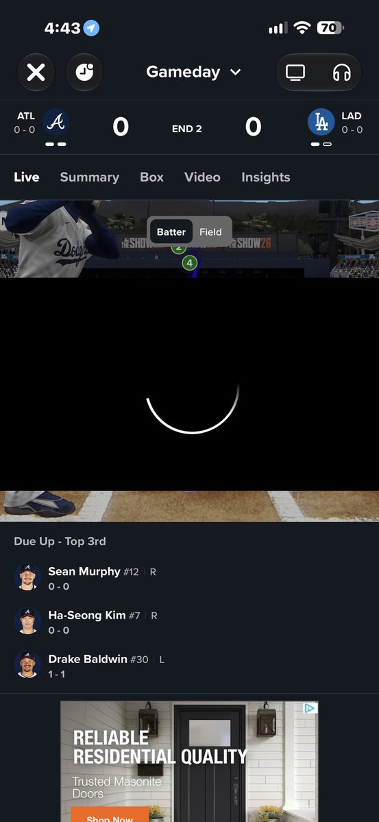 wxchristopher's tweet photo. @MLBONFOX Fix your graphic. The Braves still have both challenges left. https://t.co/yzuzErM245
