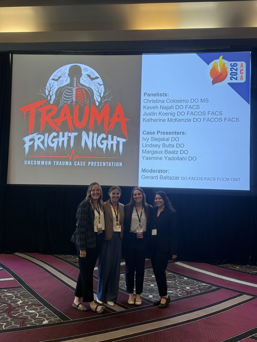 DesertTraumaMom's tweet photo. #ACOSACA2026 Fun presenting with my residents! https://t.co/G5G0ZmbOHI