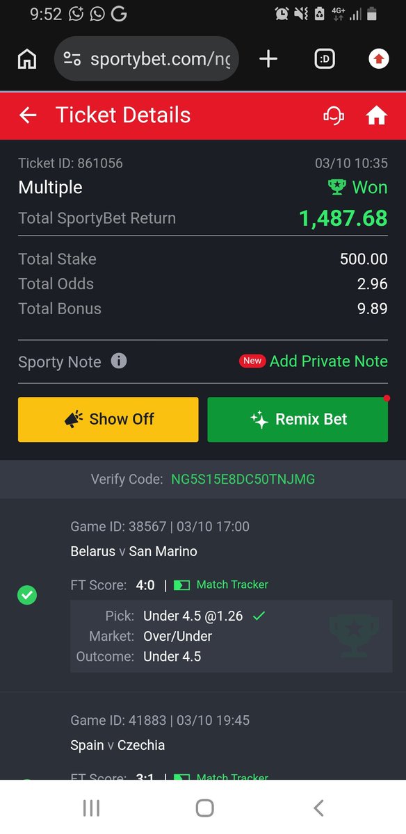 Amorim_Soldier's tweet photo. Check out my big win on #SportyBet 
 https://t.co/90ej5YGDv2 https://t.co/35OkBICqO1