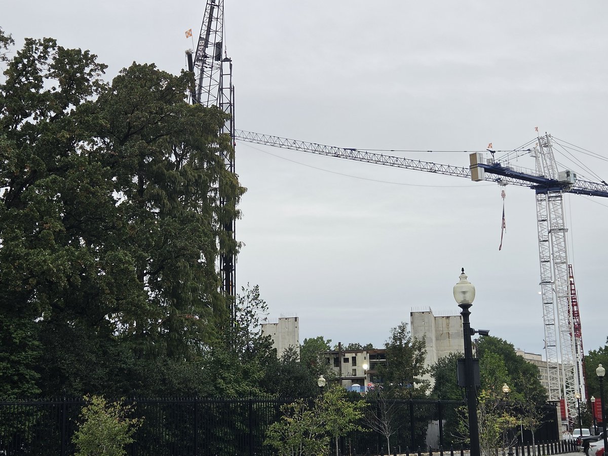 OceanRasso's tweet photo. Just got back from the White House; the ballroom construction is underway! https://t.co/REpThubktS