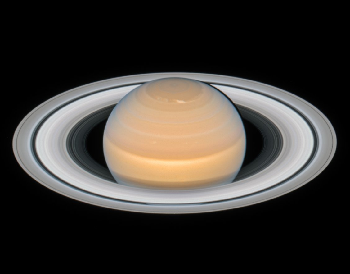 NASAHubble's tweet photo. Just passing through...

Today, Earth's orbit passes between the Sun and Saturn. That means Saturn is opposite the Sun in our sky, so it's at "opposition" – the perfect time to catch a glimpse of the ringed planet.

For more October skywatching tips: https://t.co/IJbLPf5zuY https://t.co/QXZFyLdrfN