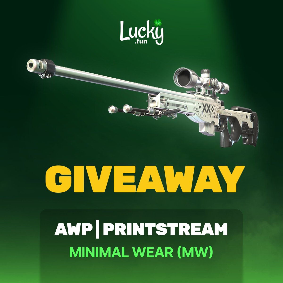 Gerhardderechte's tweet photo. CS2 AWP | Printstream GIVEAWAY 🎁 

✅ Follow @Gerhardderechte &amp; @LuckyFunCS2
✅ Like + Retweet
✅ Tag 1 friend

Winner drawn in 7 days, good luck 🍀 https://t.co/erMdleZpzF